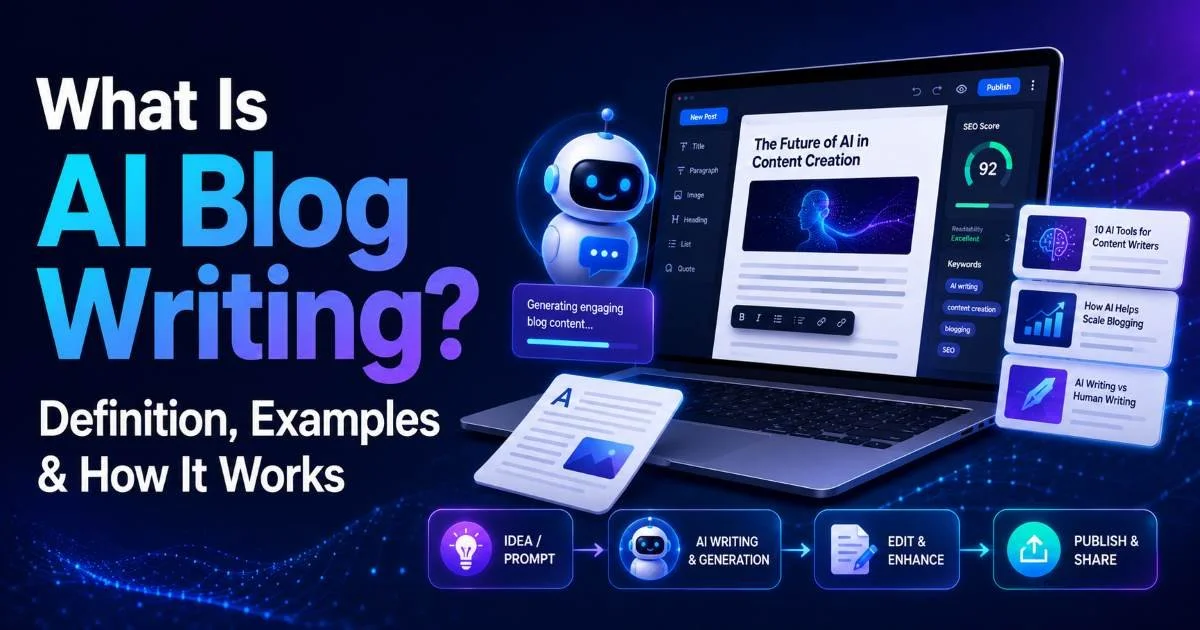 What Is AI Blog Writing? Definition, Examples & How It Works